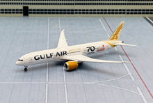 Load image into Gallery viewer, Phoenix 1/400 Gulf Air Boeing 787-9 A9C-FF 70th Anniversary metal model
